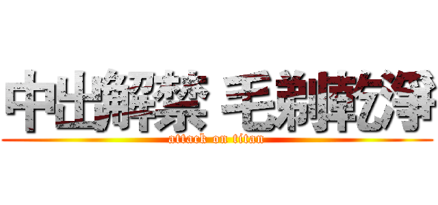 中出解禁 毛剃乾淨 (attack on titan)