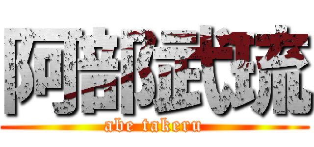 阿部武琉 (abe takeru)