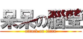 呆呆の腦瑩 (attack on titan)