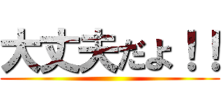 大丈夫だよ！！ ()