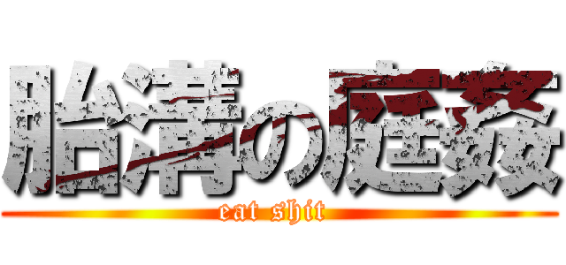 胎溝の庭姦 (eat shit )