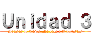 Ｕｎｉｄａｄ ３ (Relatos de viajes ,Recetas y Biografias)