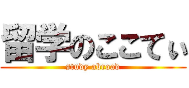 留学のここてぃ (study abroad)