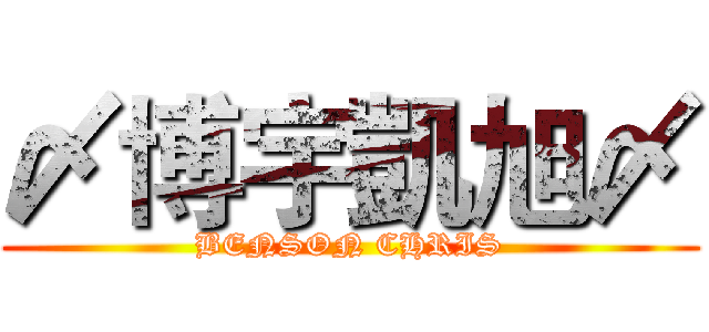 〆博宇凱旭〆 (BENSON CHRIS)