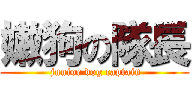 嫩狗の隊長 ( junior dog captain)