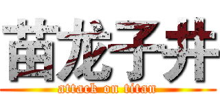 苗龙子井 (attack on titan)