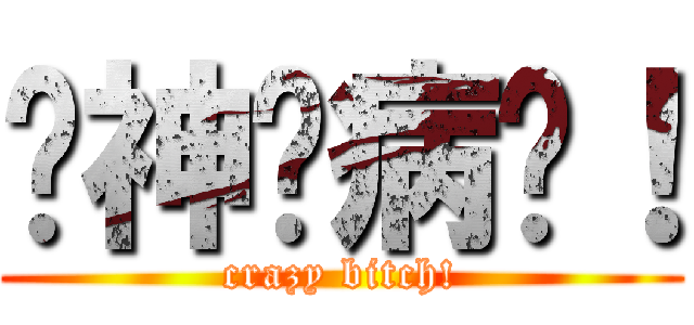 你神经病啊！ (crazy bitch!)