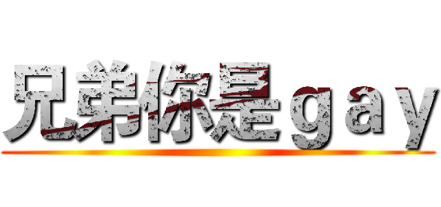 兄弟你是ｇａｙ ()