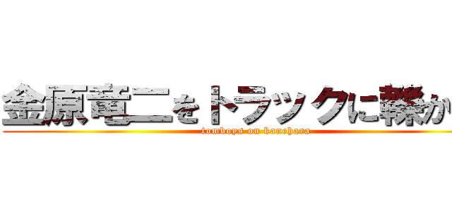 金原竜二をトラックに轢かれろ (tomboys on kanehara)