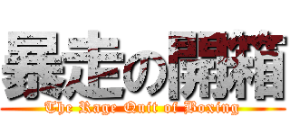 暴走の開箱 (The Rage Quit of Boxing)