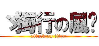 ゞ獨行の風〥 (attack on titan)