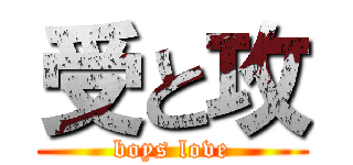 受と攻 (boys love)
