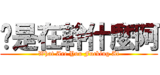 你是在幹什麼阿 (What Are You Fucking At)