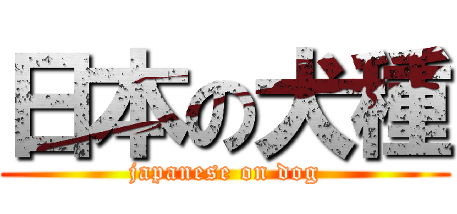 日本の犬種 (japanese on dog)