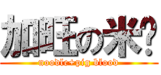 加旺の米线 (noodle+pig blood)