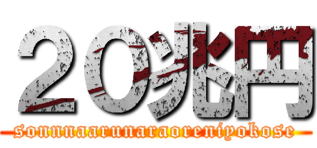 ２０兆円 (sonnnaarunaraoreniyokose)