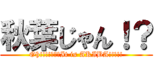 秋葉じゃん！？ (Oh!!!!???It is AKIBA!!!!!)