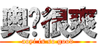 奥义很爽 (aoyi is so good)