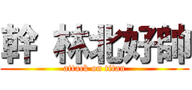 幹 林北好帥 (attack on titan)
