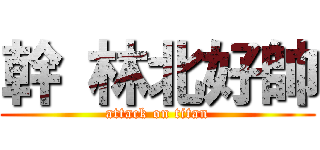 幹 林北好帥 (attack on titan)