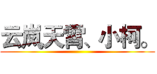 云岚天霄、小柯。 ()