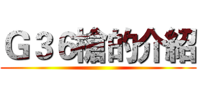 Ｇ３６槍的介紹 ()