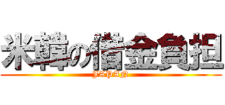 米韓の借金負担 (JAPAN)