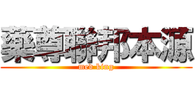 藥尊聯邦本源 (med king)