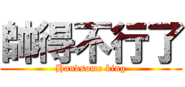 帥得不行了 (Handsome king)