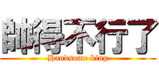 帥得不行了 (Handsome king)