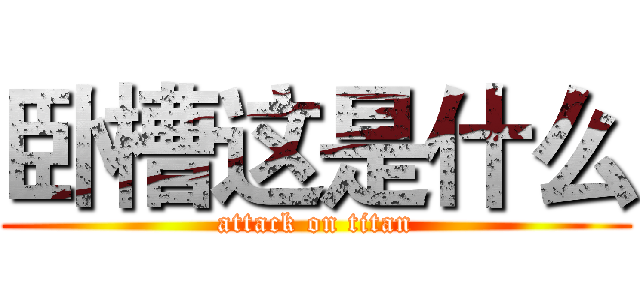 卧槽这是什么 (attack on titan)