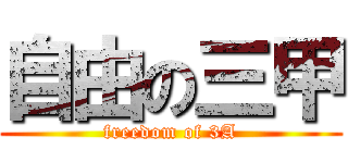 自由の三甲 (freedom of 3A)