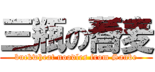 三瓶の蕎麦 (buckwheat noodles from Sanbe)