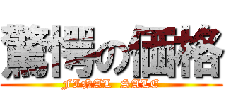 驚愕の価格 (FINAL  SALE)