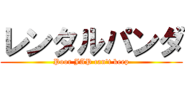 レンタルパンダ (Poor JAP can't keep)