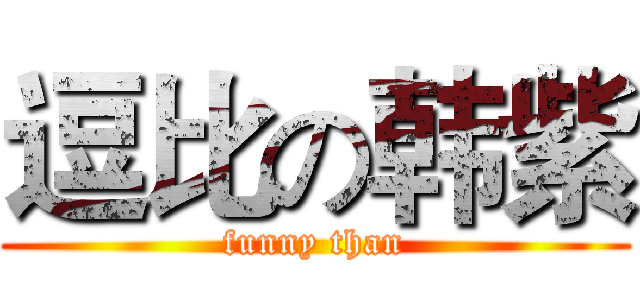 逗比の韩紫 (funny than)
