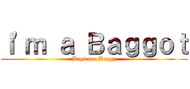 Ｉ'ｍ ａ Ｂａｇｇｏｔ (Bags are Baggy)