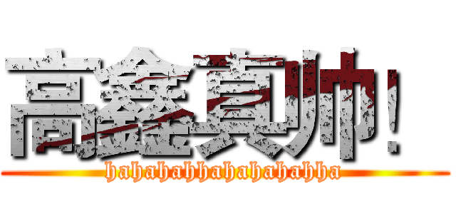 高鑫真帅！ (hahahahhahahahahha)