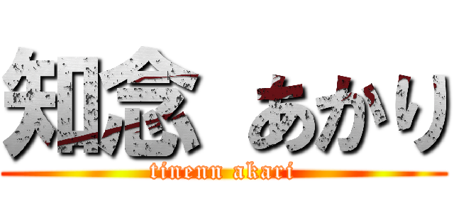 知念 あかり (tinenn akari)