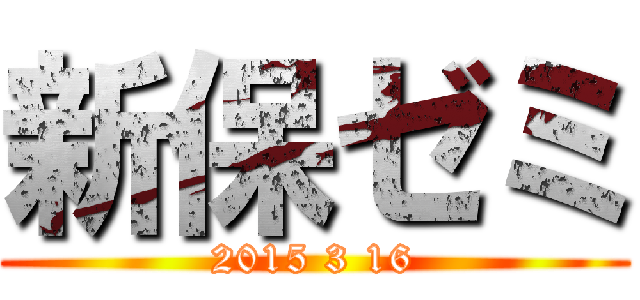 新保ゼミ (2015 3 16)