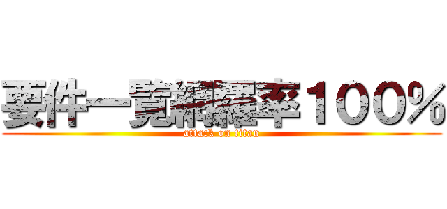 要件一覧網羅率１００％ (attack on titan)