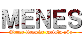 ＭＥＮＥＳ (Menes tipos de carinha são)