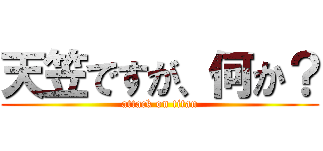 天笠ですが、何か？ (attack on titan)