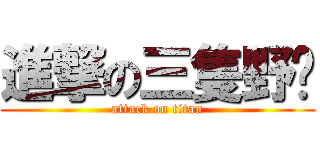 進撃の三隻野貓 (attack on titan)