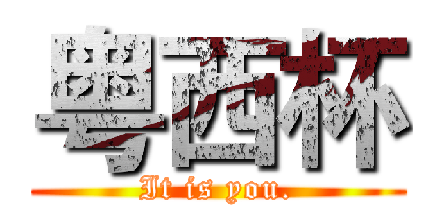 粤西杯 (It is you.)