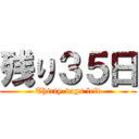 残り３５日 (Thirty-days left)