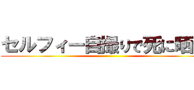 セルフィー自撮りで死に晒す！ ()