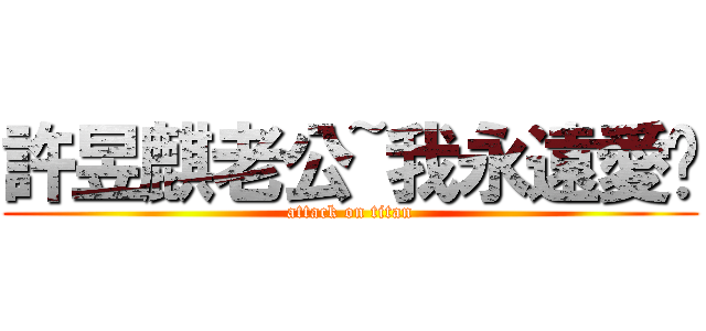 許昱麒老公~我永遠愛你 (attack on titan)