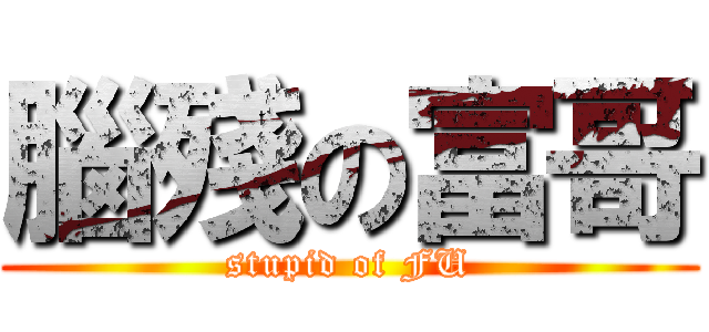 腦殘の富哥 (stupid of FU)