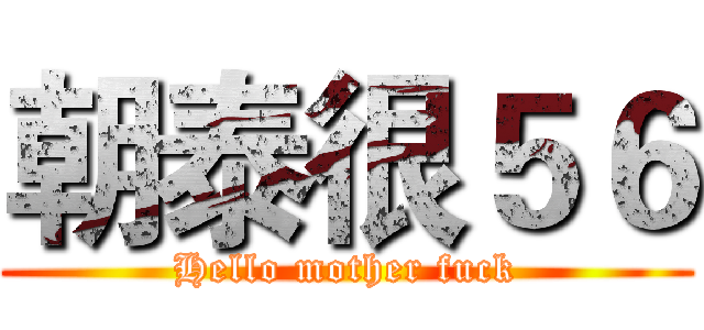 朝泰很５６ (Hello mother fuck)